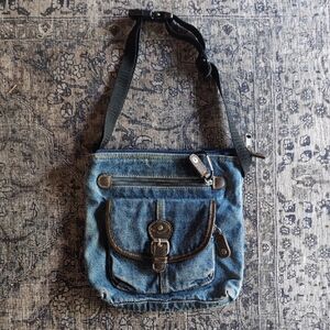 Outdoor Denim Waist Bag W/ Stretchy Adjustable Strap